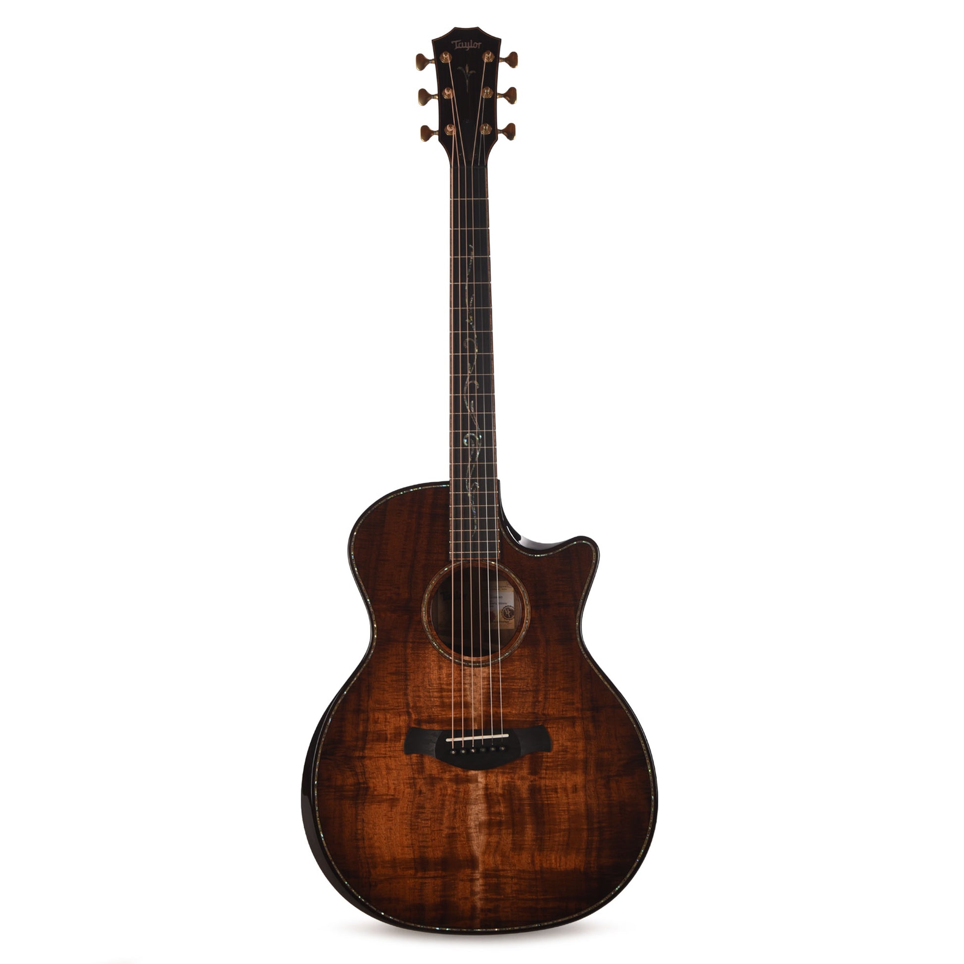 Taylor Next Generation Builder's Edition K24ce Grand Auditorium Figured Hawaiian Koa Kona Burst w/Claria Pickup Acoustic Guitars