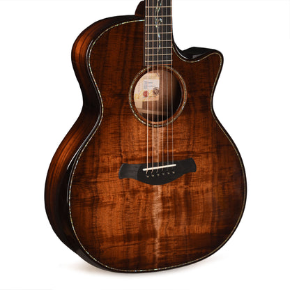 Taylor Next Generation Builder's Edition K24ce Grand Auditorium Figured Hawaiian Koa Kona Burst w/Claria Pickup Acoustic Guitars