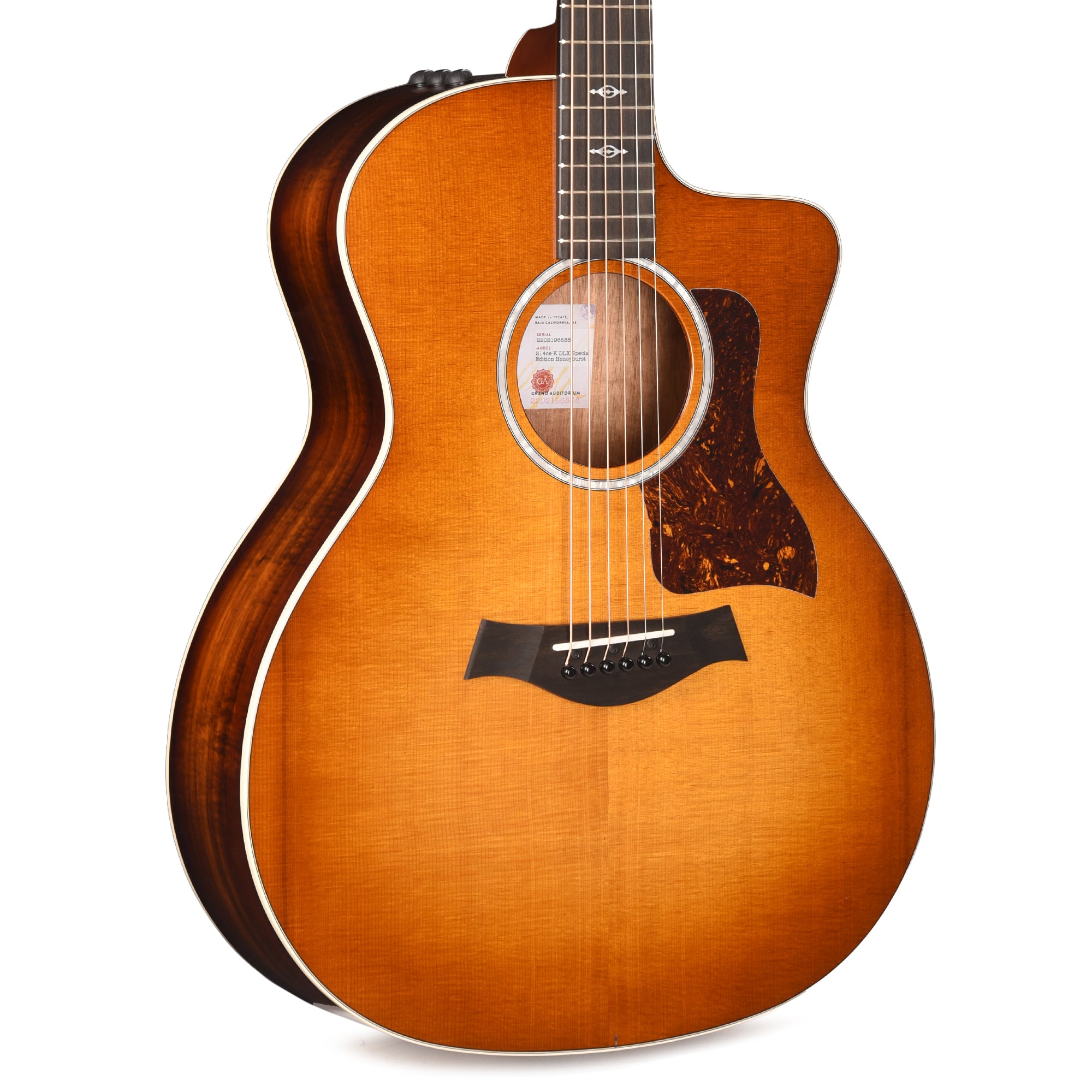Taylor Special Edition 214ce-K DLX Grand Auditorium Torrefied Sitka Spruce/Hawaiian Koa Honeyburst ES2 Acoustic Guitars