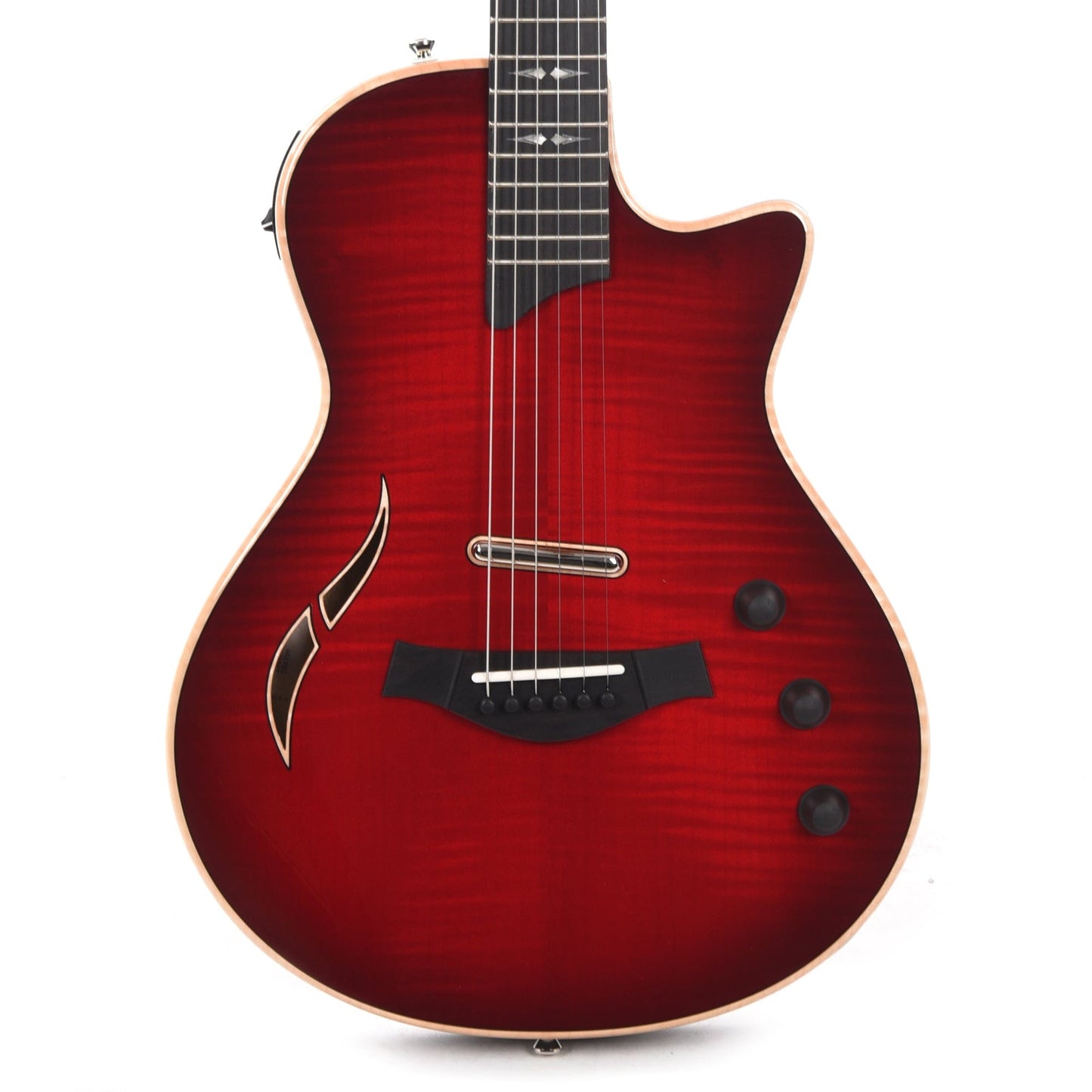 Taylor T5z Pro Figured Big Leaf Maple Cayenne Red Electric Guitars / Semi-Hollow