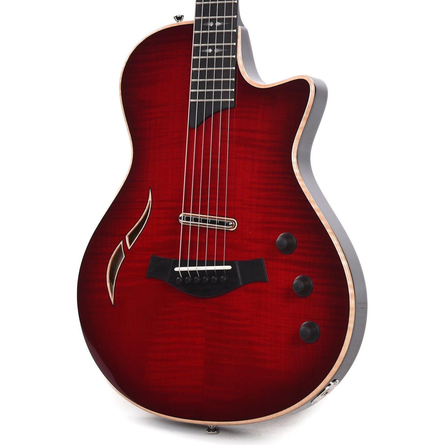 Taylor T5z Pro Figured Big Leaf Maple Cayenne Red Electric Guitars / Semi-Hollow