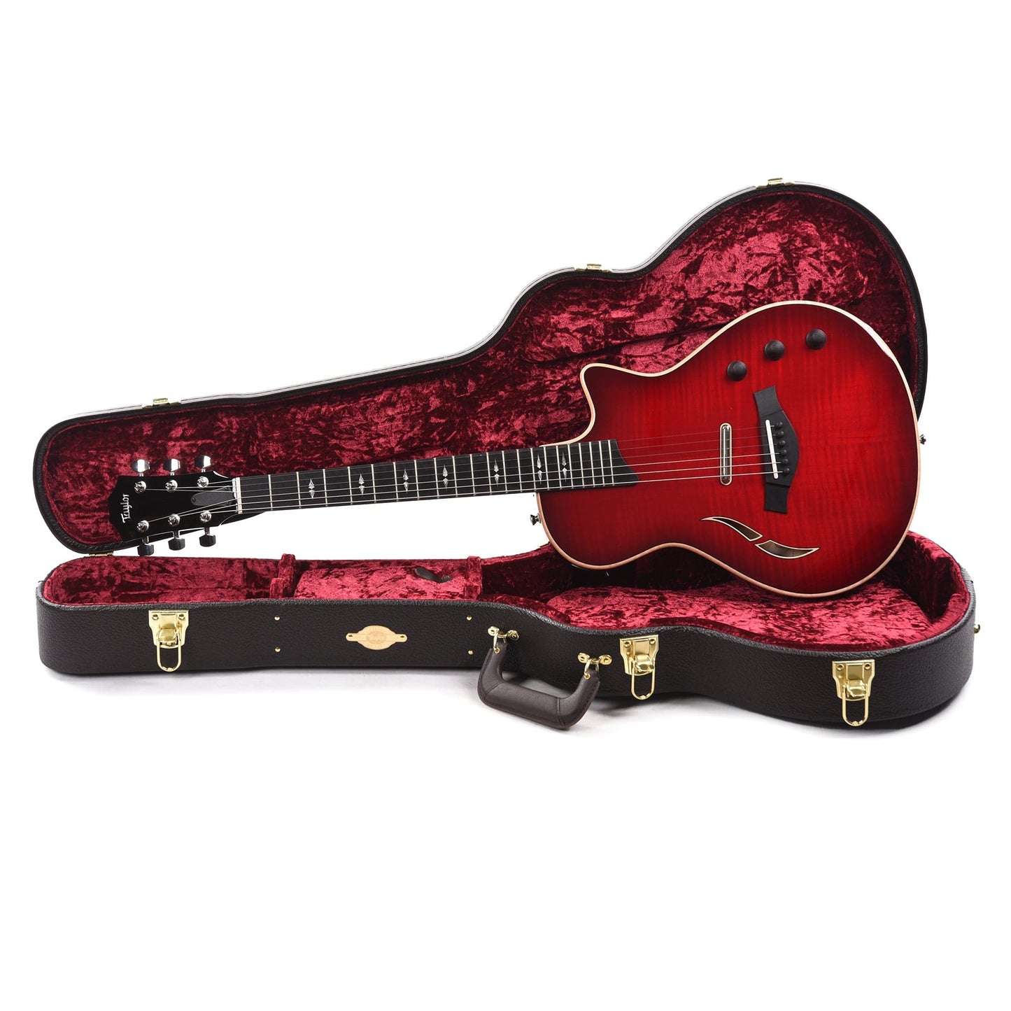 Taylor T5z Pro Figured Big Leaf Maple Cayenne Red Electric Guitars / Semi-Hollow