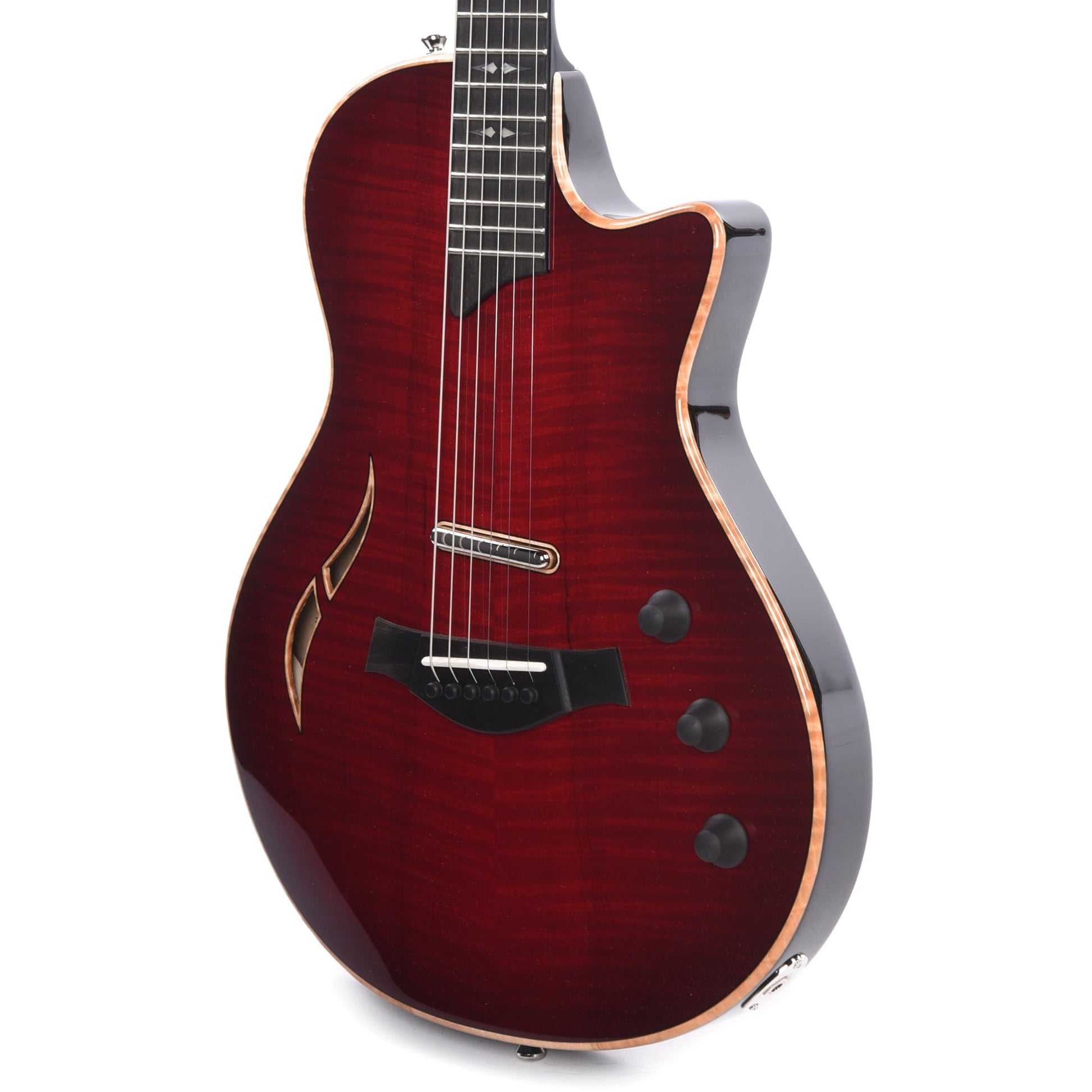 Taylor T5z Pro Figured Big Leaf Maple Cayenne Red Electric Guitars / Semi-Hollow