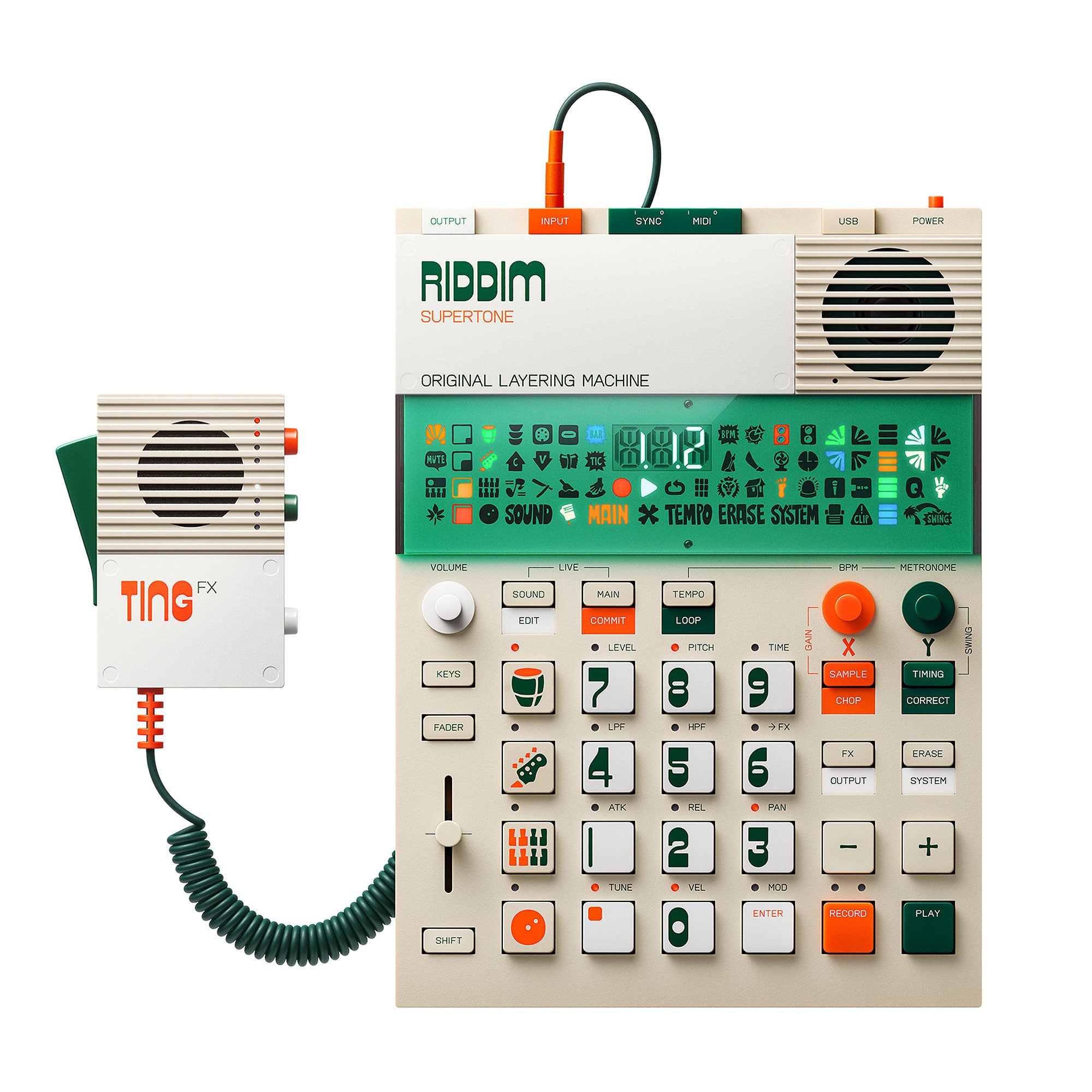 Teenage Engineering EP–40  Riddim Sampler & Free EP–2350 Ting Microphone Bundle Keyboards and Synths / Samplers
