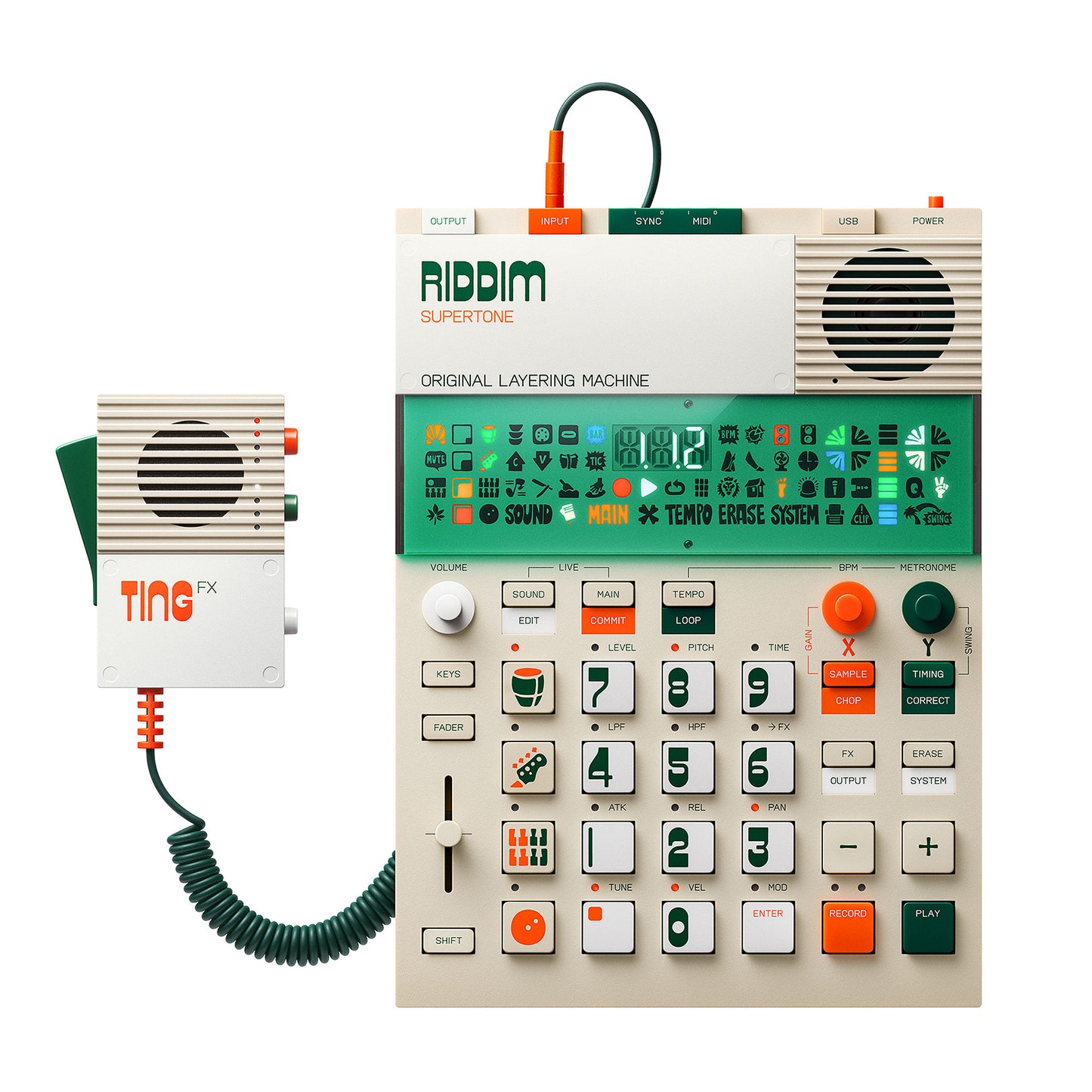 Teenage Engineering EP–40  Riddim Sampler & Free EP–2350 Ting Microphone Bundle Keyboards and Synths / Samplers