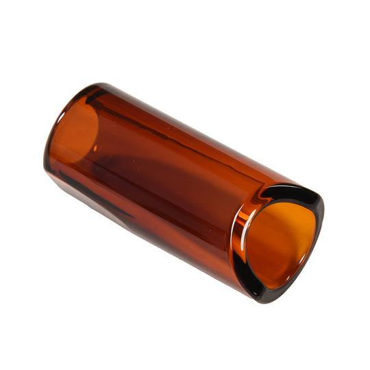 The Rock Slide Medium 19.5mm Internal Diameter x 60mm Length Amber Glass Accessories / Slides