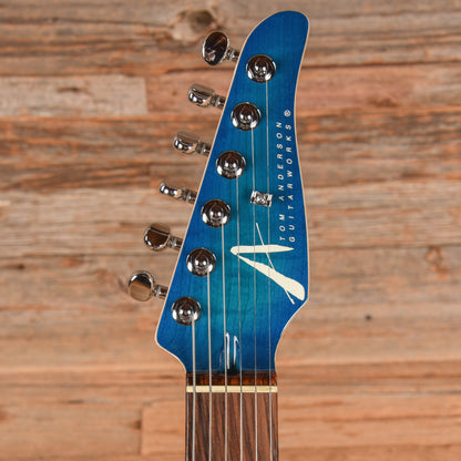 Tom Anderson Drop Top Classic Bora to Transparent Blue Burst 2017 Electric Guitars / Solid Body