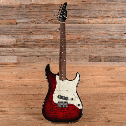 Tom Anderson Drop Top Hollow Classic Red Burst 2004 Electric Guitars