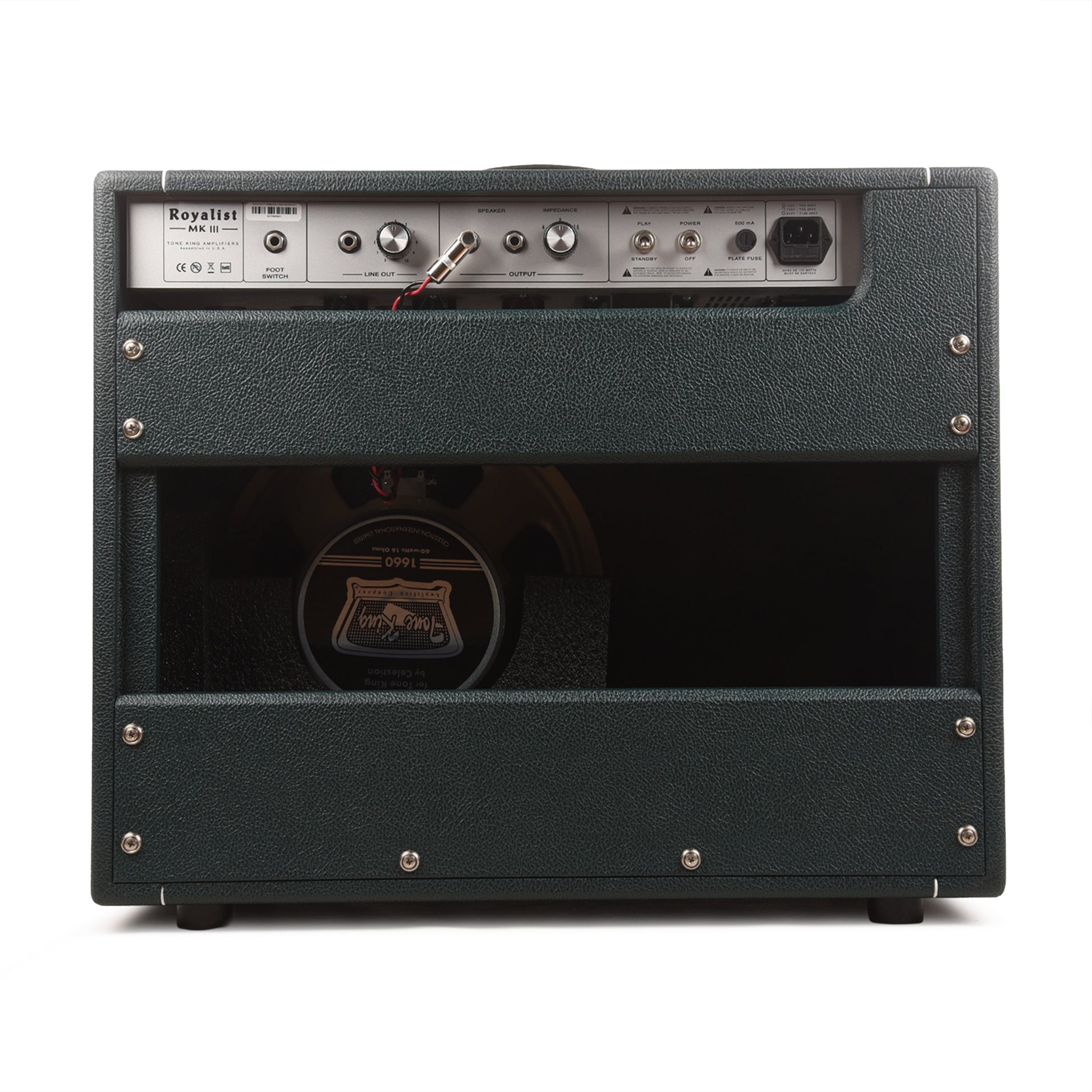 Tone King Royalist 40w 1x12 Two Channel Tube Amp Combo British Green Levant w/ British Small Weave Cane Cloth Amplifiers