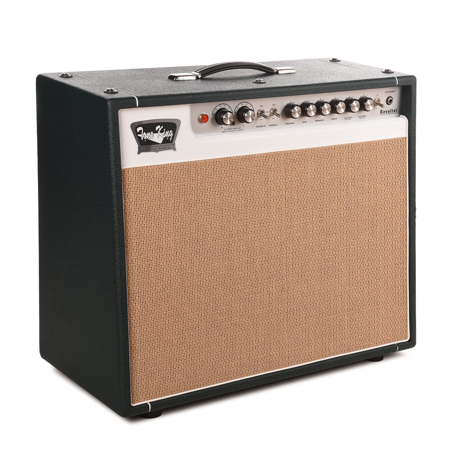 Tone King Royalist 40w 1x12 Two Channel Tube Amp Combo British Green Levant w/ British Small Weave Cane Cloth Amplifiers