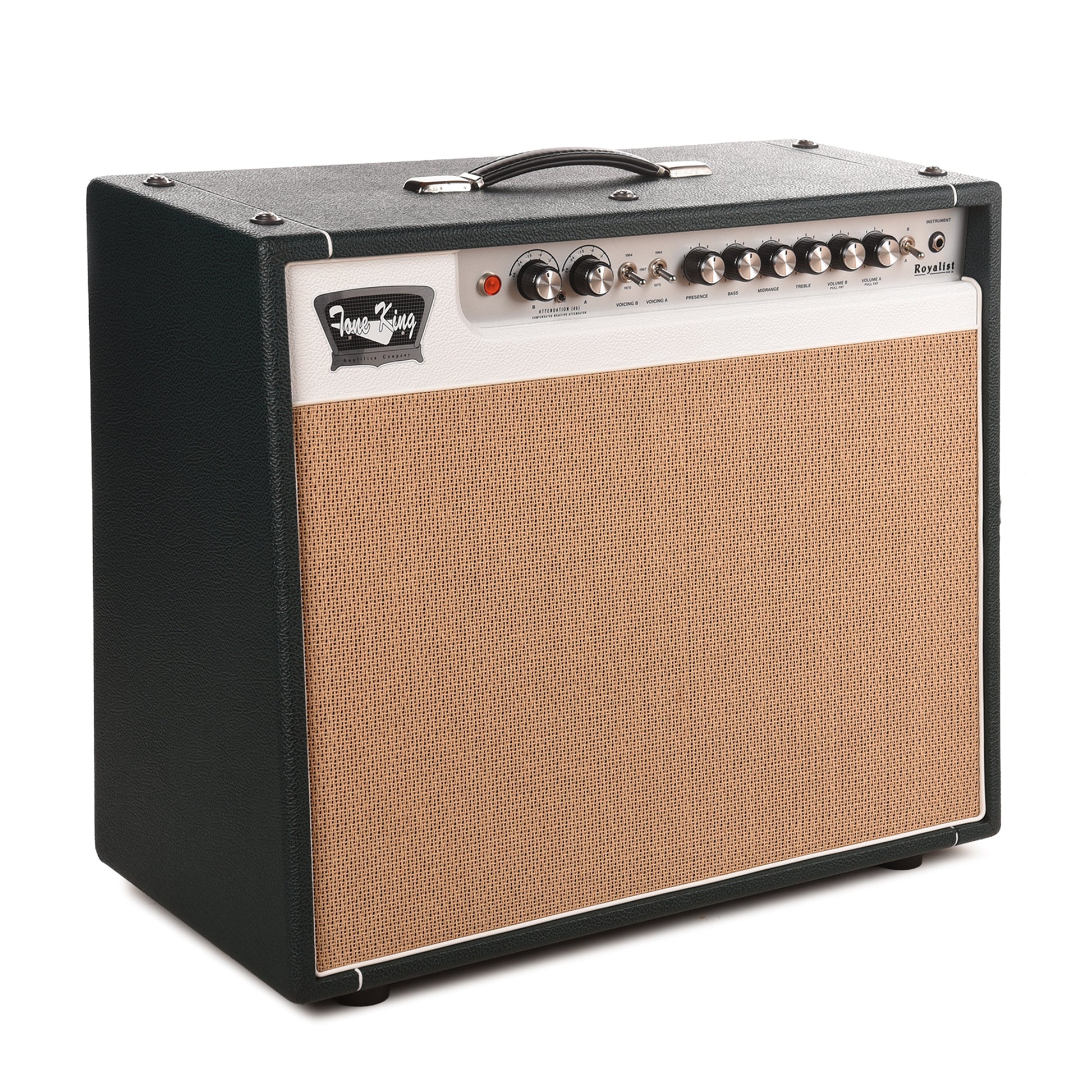 Tone King Royalist 40w 1x12 Two Channel Tube Amp Combo British Green Levant w/ British Small Weave Cane Cloth Amplifiers