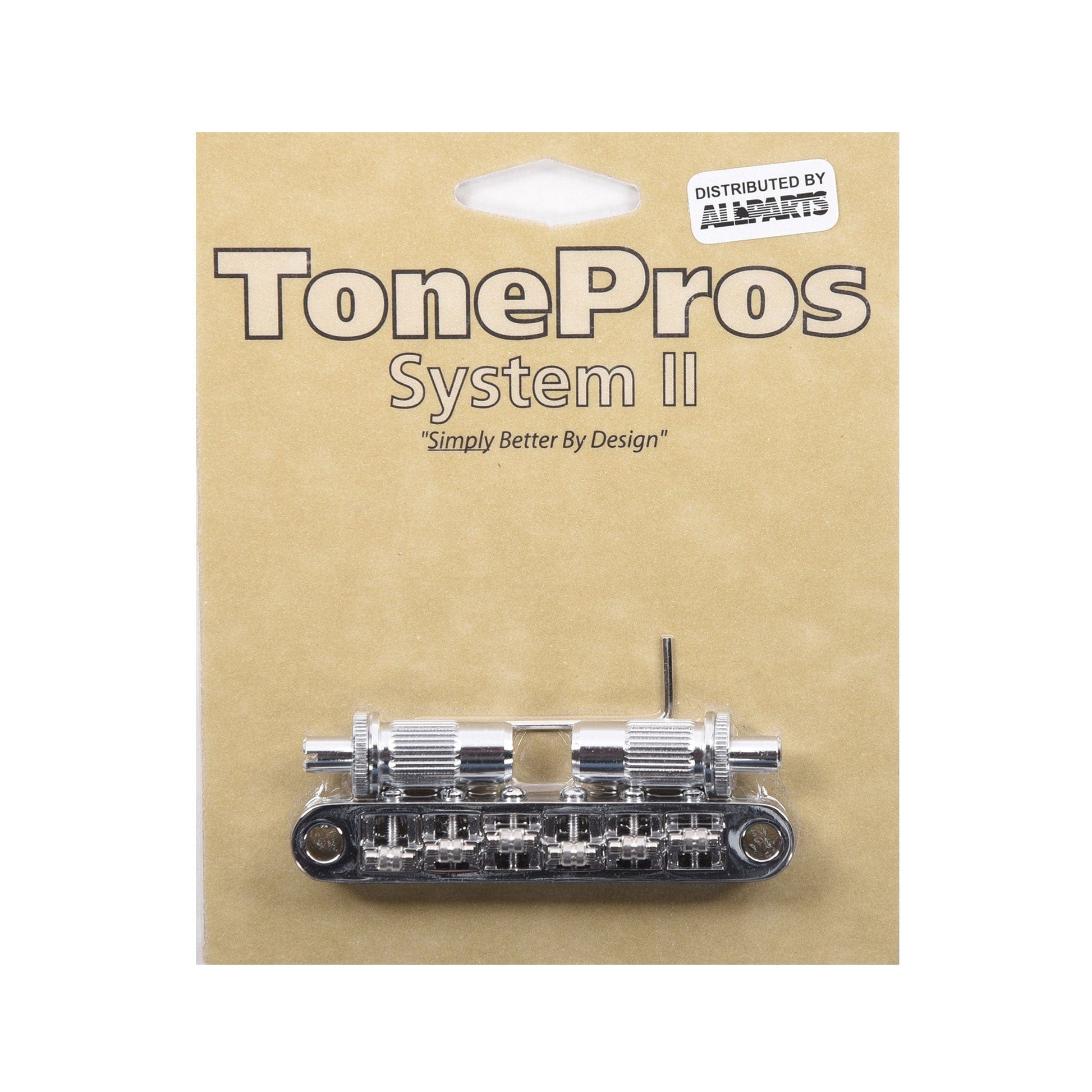 TonePros TPFR Roller Tuneomatic Metric Large Posts Roller Saddles Chrome Parts / Amp Parts