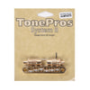 TonePros TPFR Roller Tuneomatic Metric Large Posts Roller Saddles Gold Parts / Amp Parts