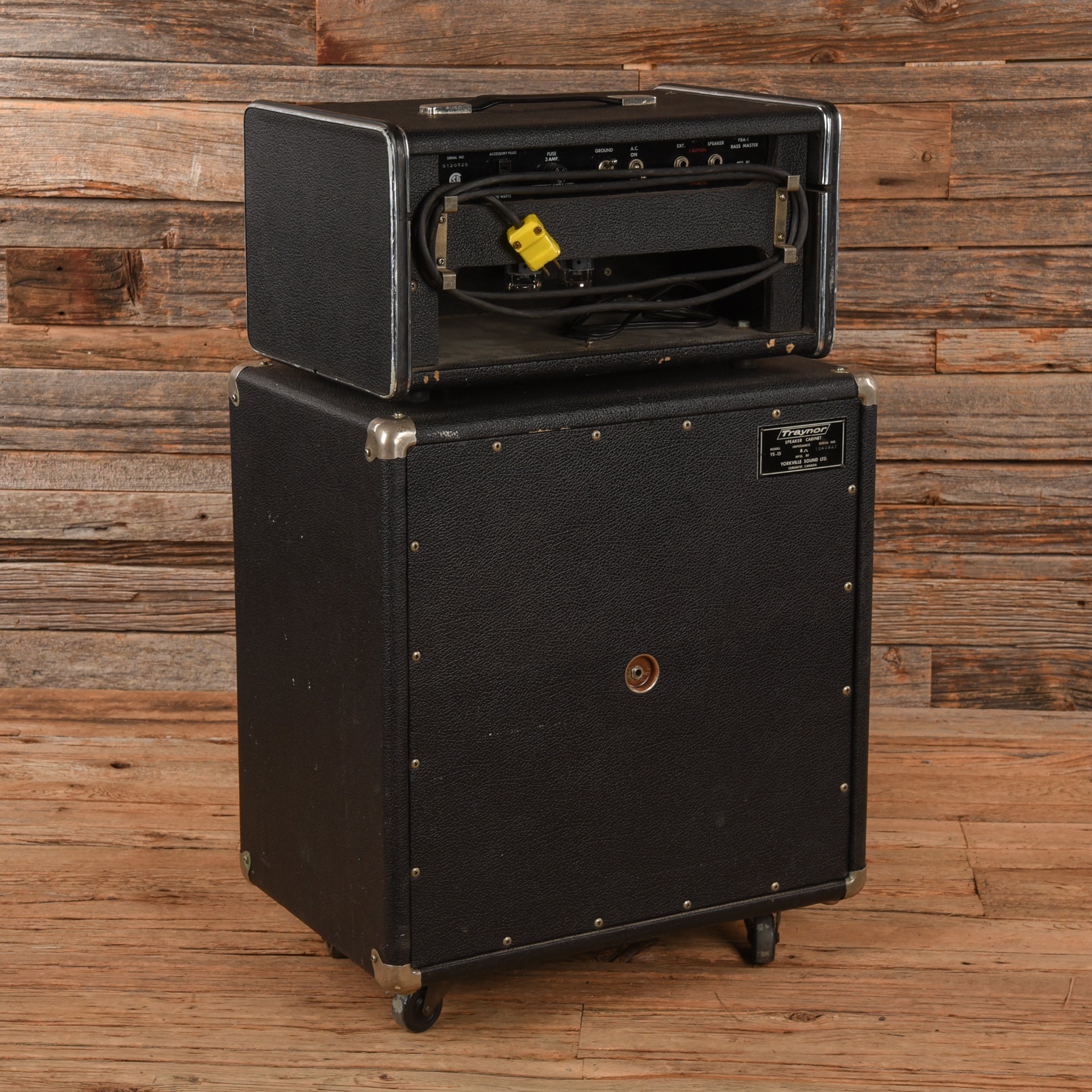 Traynor YBA-1 Bass Master 40-Watt Guitar / Bass Amp Head w/Matching 1x15 Cabinet Amps / Guitar Amps / Guitar Cabinets