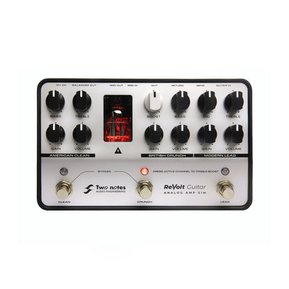 Two Notes ReVolt Guitar 3 Channel Tube-Driven All-Analog Guitar Amp Simulator Pedal Effects and Pedals / Cabinet Simulators