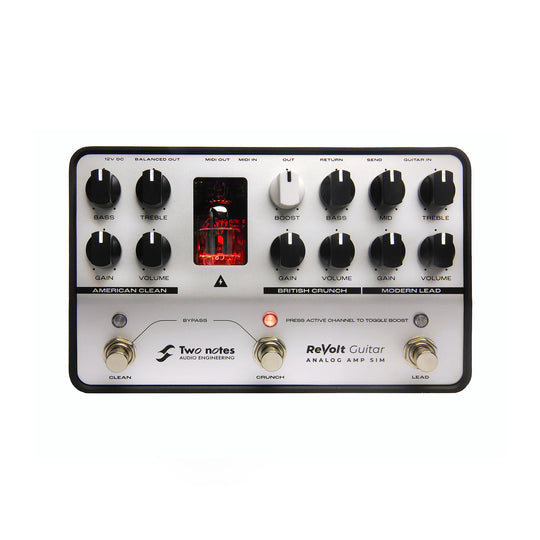 Two Notes ReVolt Guitar 3 Channel Tube-Driven All-Analog Guitar Amp Simulator Pedal Effects and Pedals / Cabinet Simulators