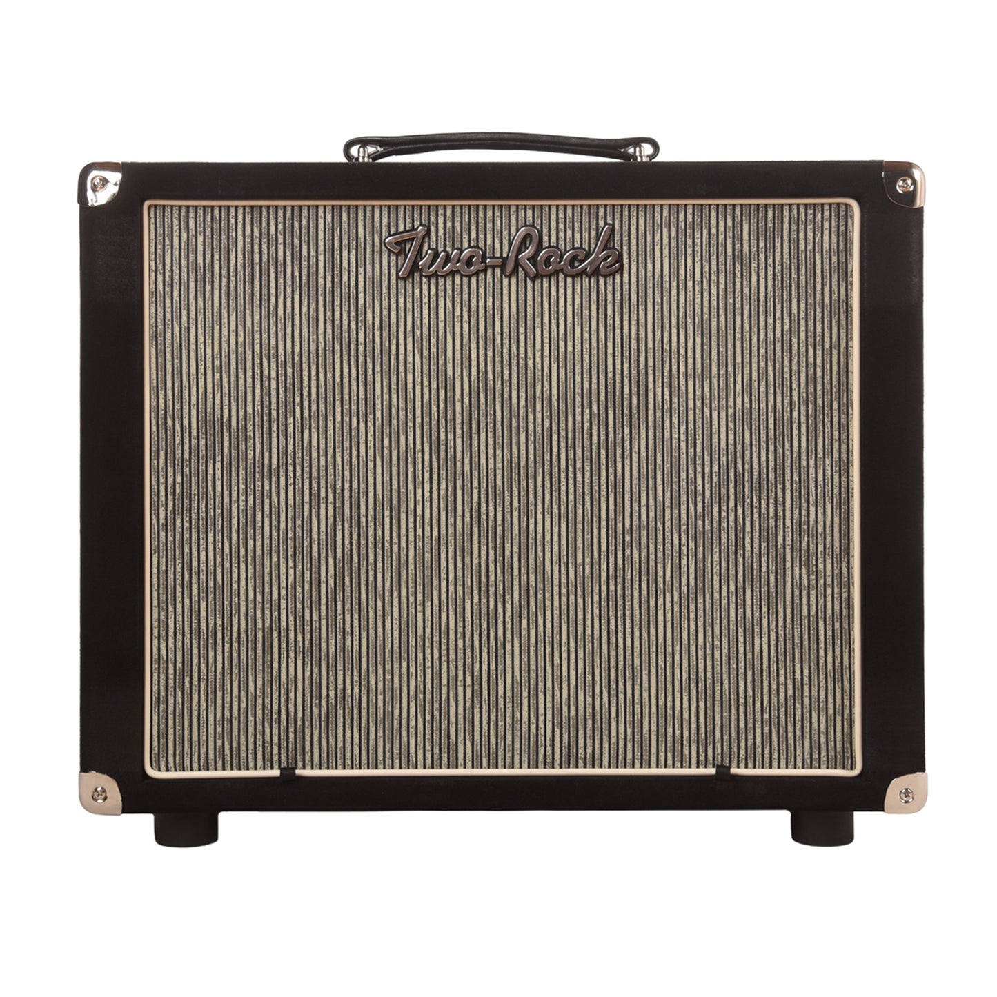 Two Rock 1x12 Small Ported Guitar Amp Cabinet Black Suede w/ Grey Pinstripe Cloth Amplifiers
