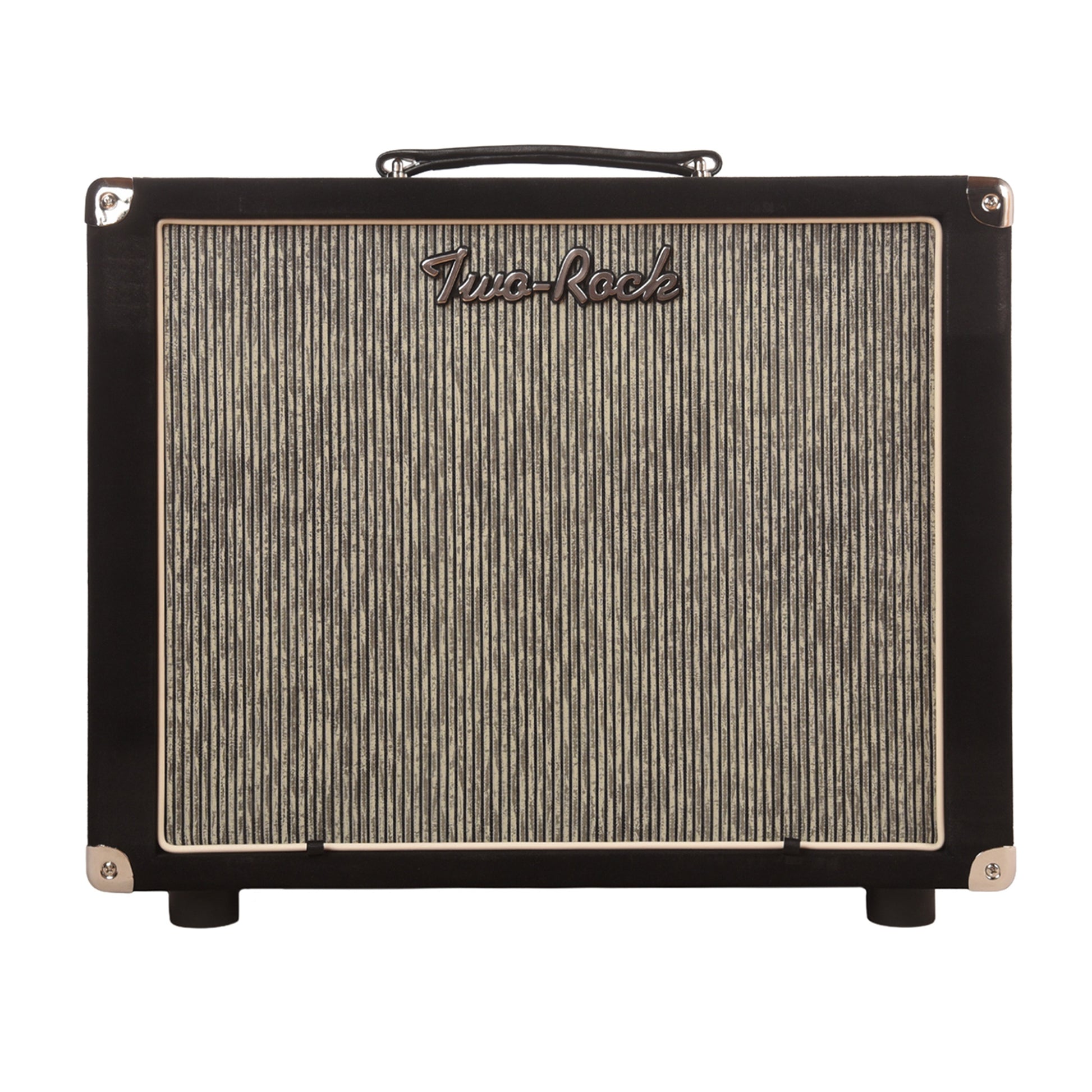 Two Rock 1x12 Small Ported Guitar Amp Cabinet Black Suede w/ Grey Pinstripe Cloth Amplifiers