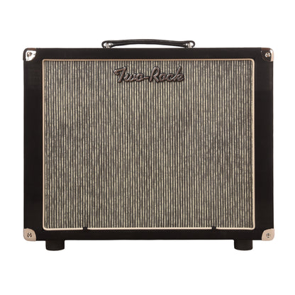 Two Rock 1x12 Small Ported Guitar Amp Cabinet Black Suede w/ Grey Pinstripe Cloth Amplifiers