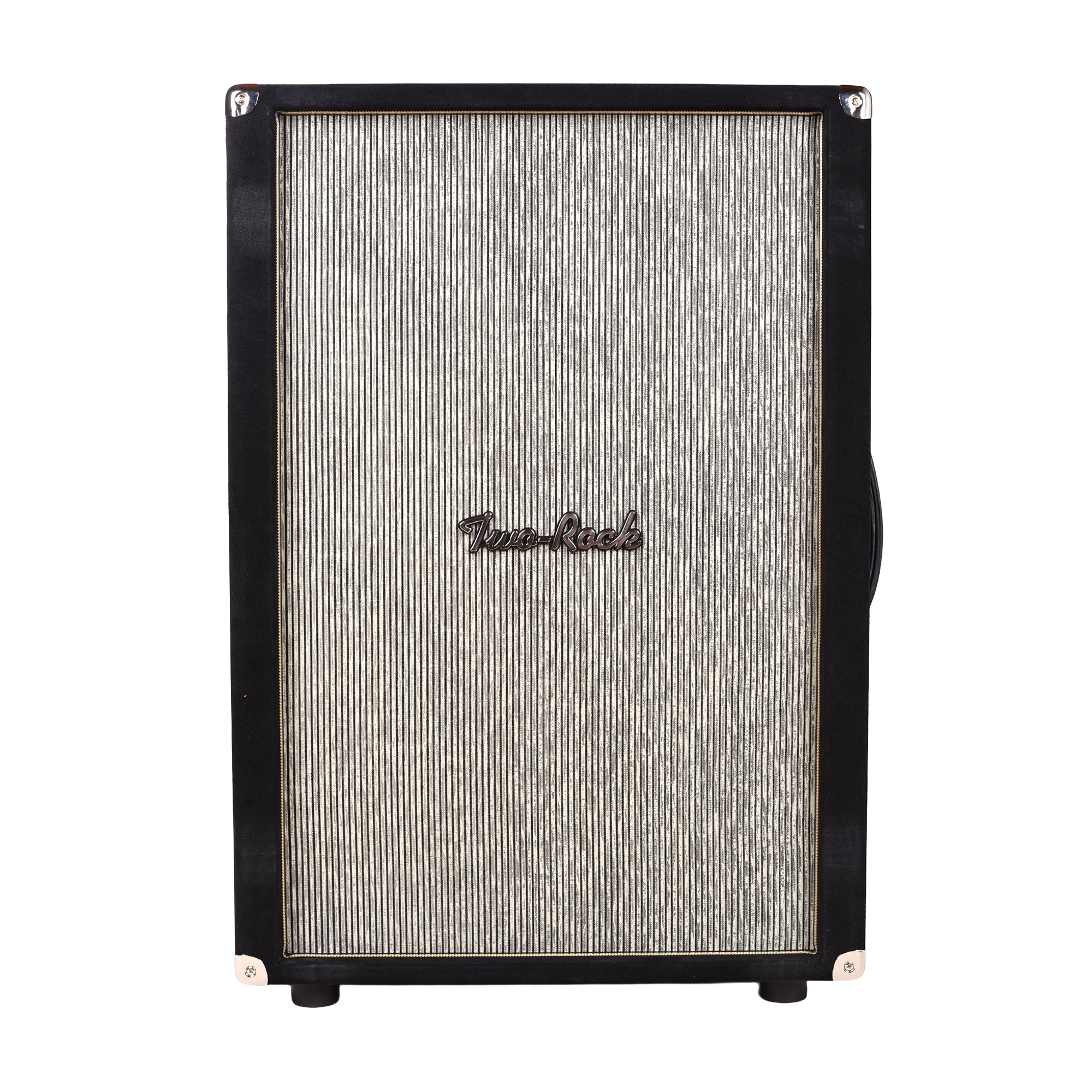 Two Rock 2x12 150w Vertical Cabinet Black Suede w/ Grey Pinstripe Cloth & Gold Piping (CME Vault Exclusive) Amplifiers