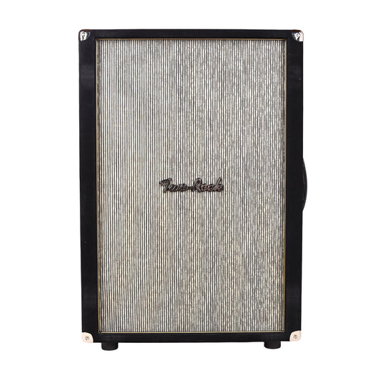 Two Rock 2x12 150w Vertical Cabinet Black Suede w/ Grey Pinstripe Cloth & Gold Piping (CME Vault Exclusive) Amplifiers