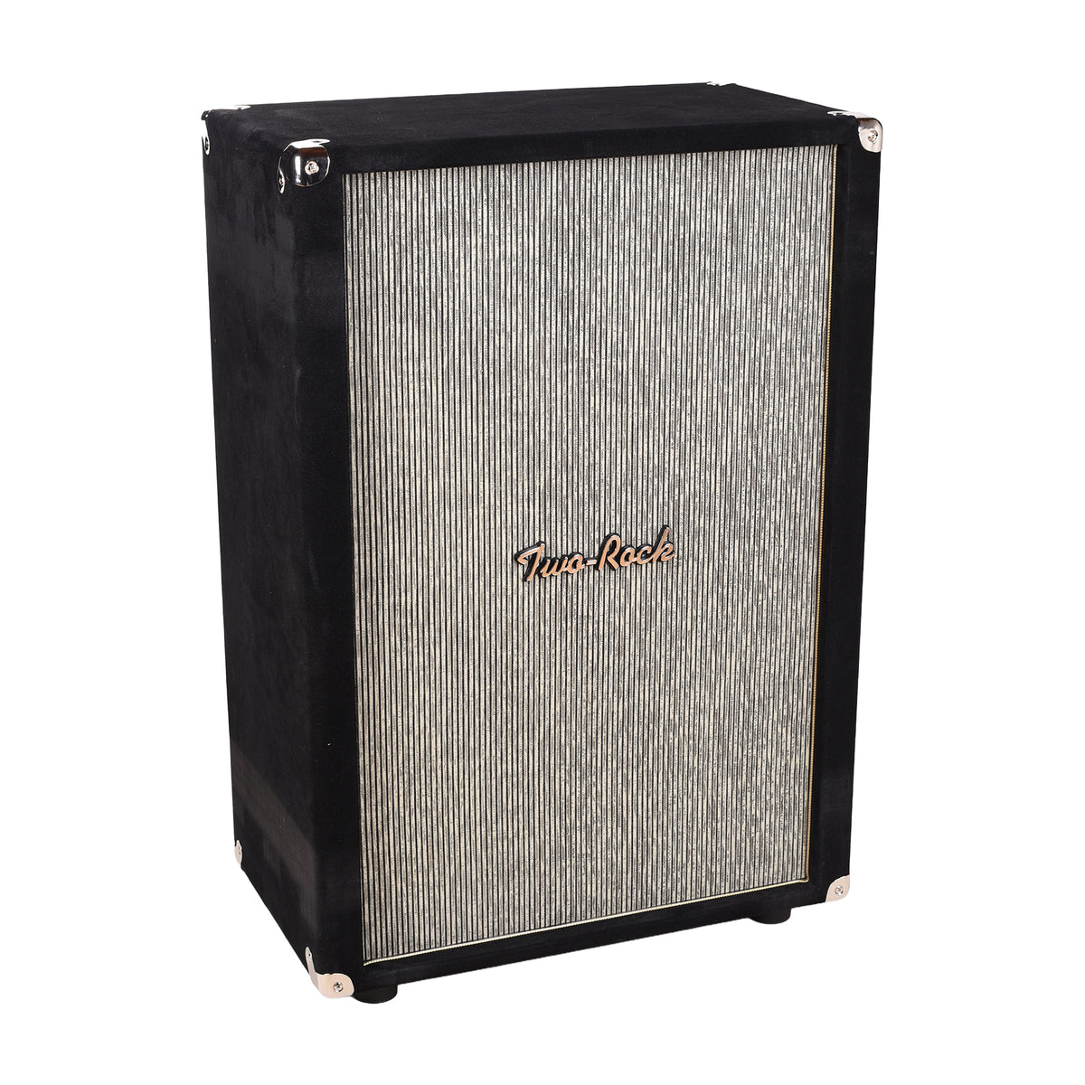 Two Rock 2x12 150w Vertical Cabinet Black Suede w/ Grey Pinstripe Cloth & Gold Piping (CME Vault Exclusive) Amplifiers