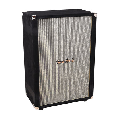 Two Rock 2x12 150w Vertical Cabinet Black Suede w/ Grey Pinstripe Cloth & Gold Piping (CME Vault Exclusive) Amplifiers