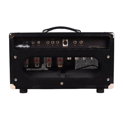 Two Rock Classic Reverb Signature 100w Head Black Suede & Black Chassis w/ Grey Pinstripe Cloth, Gold Piping & Lettering (CME Vault Exclusive) Amplifiers