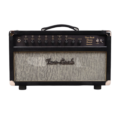 Two Rock Classic Reverb Signature 100w Head Black Suede & Black Chassis w/ Grey Pinstripe Cloth, Gold Piping & Lettering (CME Vault Exclusive) Amplifiers