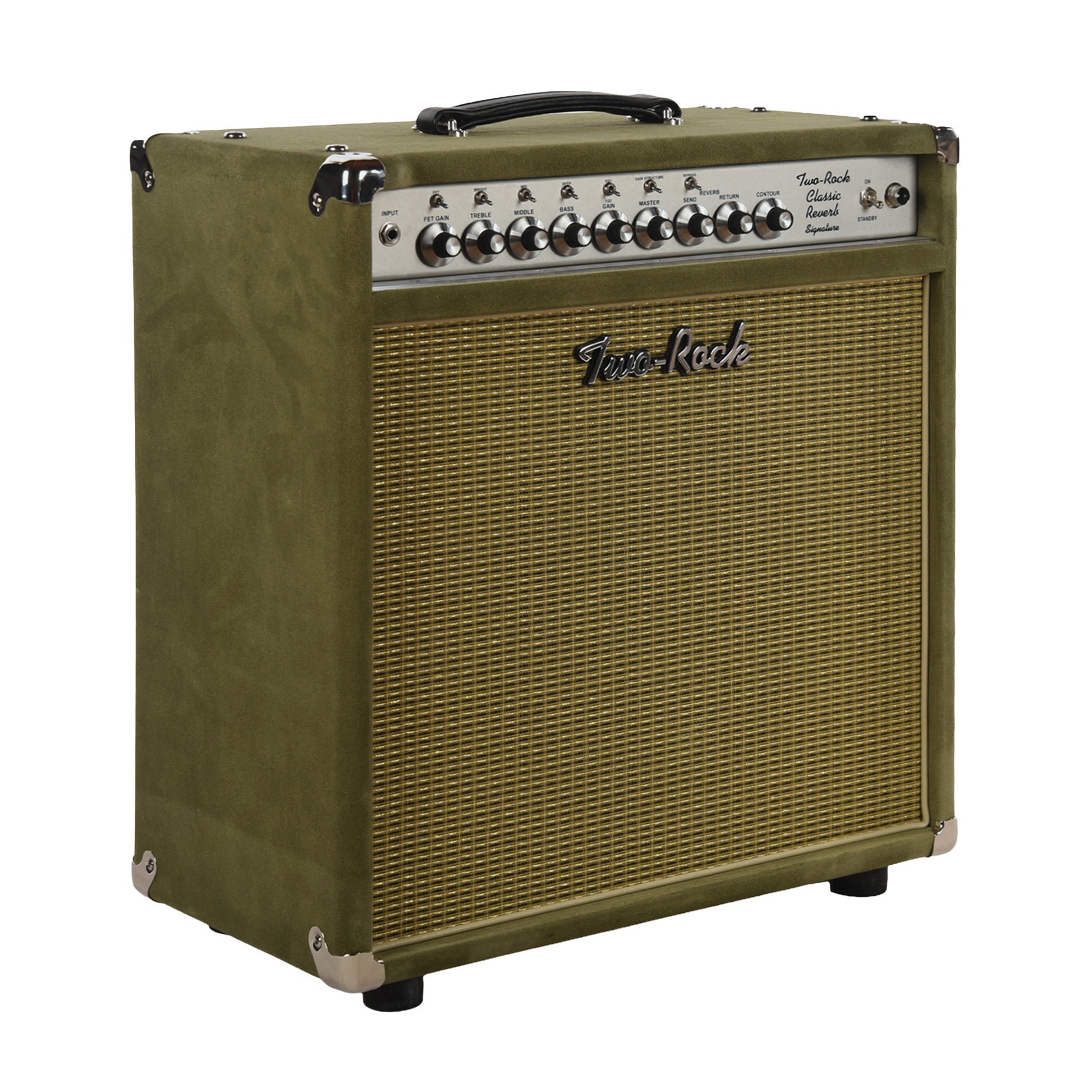Two Rock Classic Reverb Signature 40/20W 1x12 Combo Moss Suede w/ Vintage Gold Cloth Amplifiers