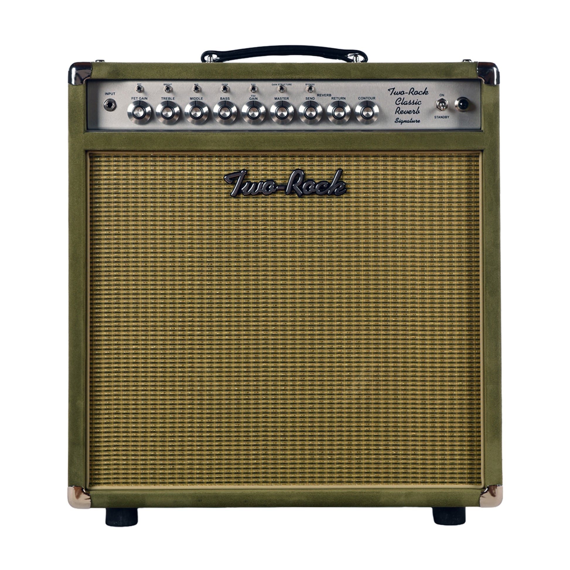 Two Rock Classic Reverb Signature 40/20W 1x12 Combo Moss Suede w/ Vintage Gold Cloth Amplifiers