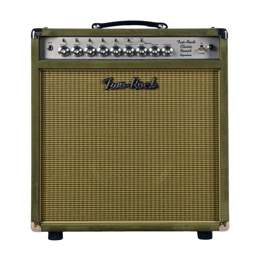 Two Rock Classic Reverb Signature 40/20W 1x12 Combo Moss Suede w/ Vintage Gold Cloth Amplifiers