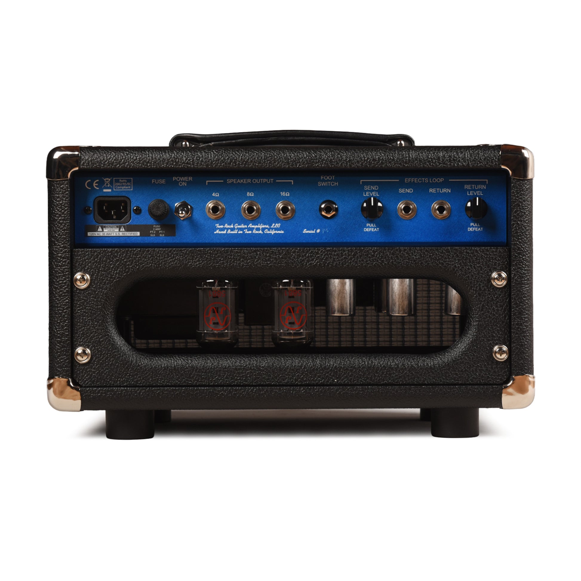 Two Rock Studio Overdrive 2-Channel Tube Amp Head Black Bronco w/ Blue Smoke Cloth Amplifiers