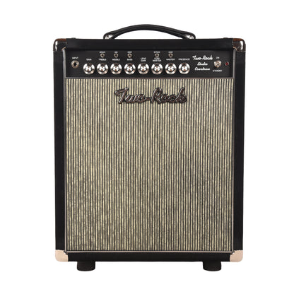 Two Rock Studio Overdrive 35w 2-Channel Tube Amp Combo Black Suede w/ Grey Pinstripe Cloth Amplifiers