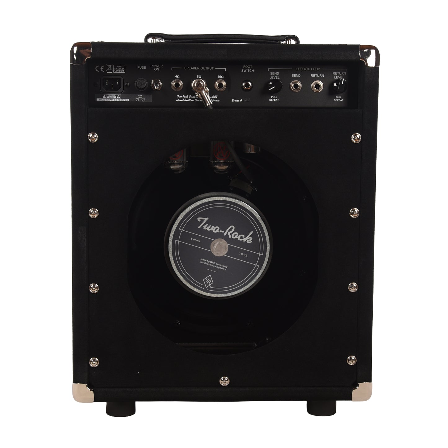 Two Rock Studio Overdrive 35w 2-Channel Tube Amp Combo Black Suede w/ Grey Pinstripe Cloth Amplifiers