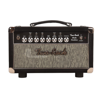 Two Rock Studio Overdrive 35w 2-Channel Tube Amp Head Black Suede w/ Grey Pinstripe Cloth Amplifiers
