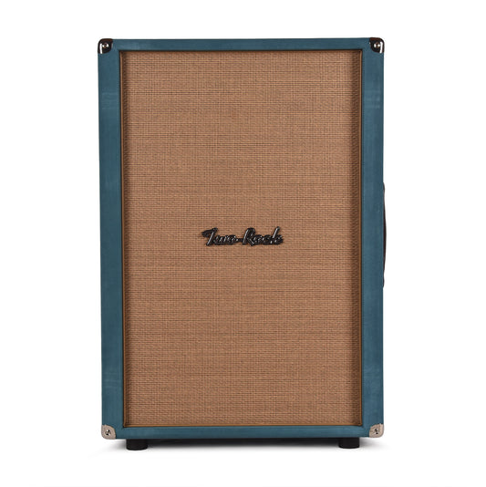 Two Rock 2x12 150w Vertical Cabinet w/Two-Rock 1265B Speaker Medium Blue Suede w/ Cane Cloth Amps / Guitar Amps / Guitar Cabinets