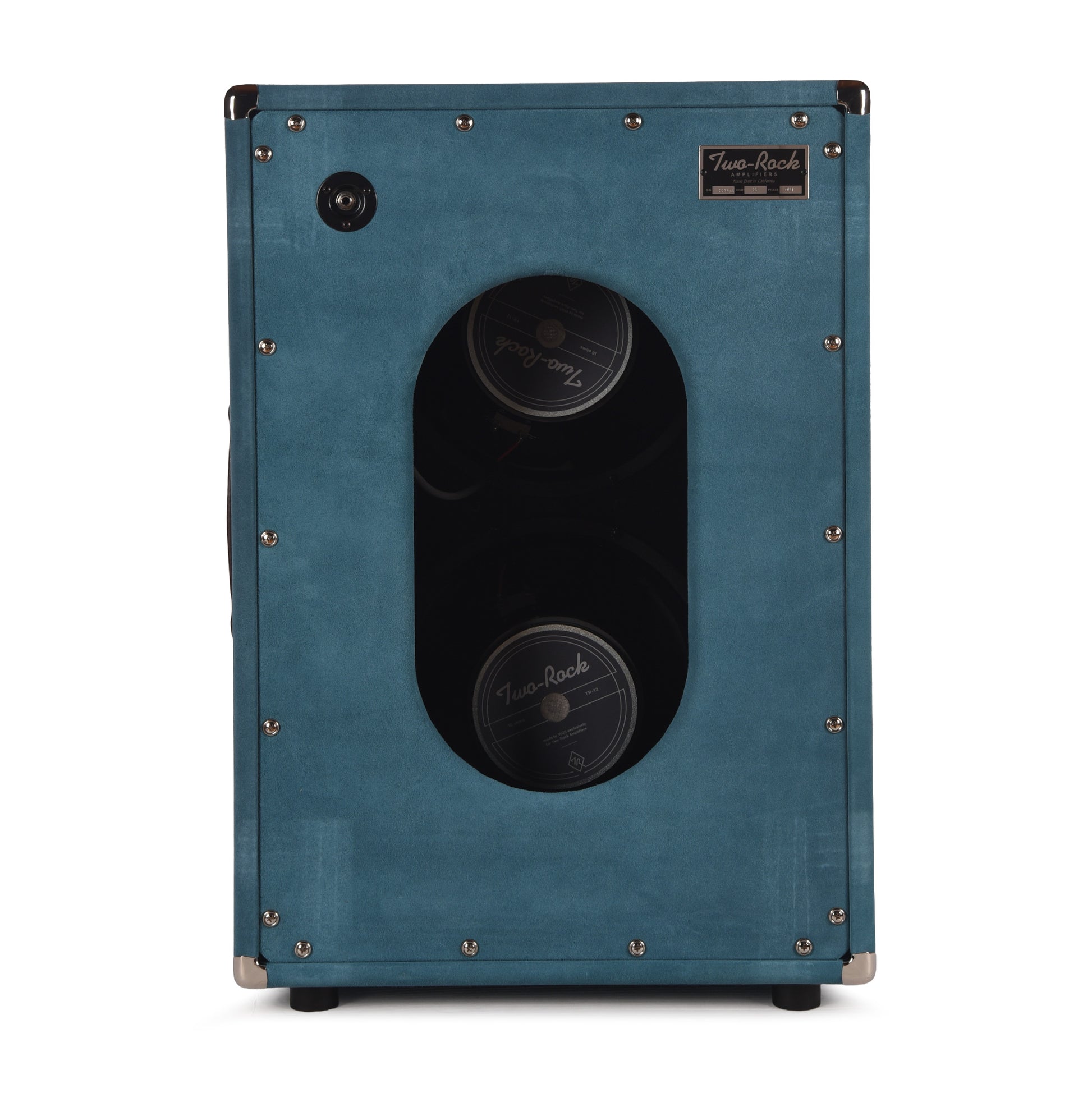 Two Rock 2x12 150w Vertical Cabinet w/Two-Rock 1265B Speaker Medium Blue Suede w/ Cane Cloth Amps / Guitar Amps / Guitar Cabinets