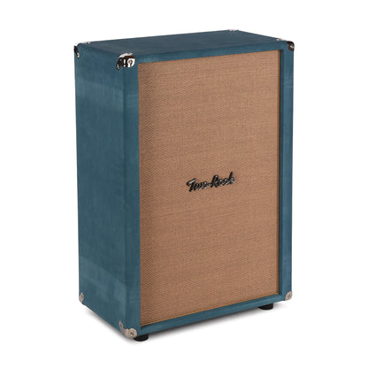 Two Rock 2x12 150w Vertical Cabinet w/Two-Rock 1265B Speaker Medium Blue Suede w/ Cane Cloth Amps / Guitar Amps / Guitar Cabinets