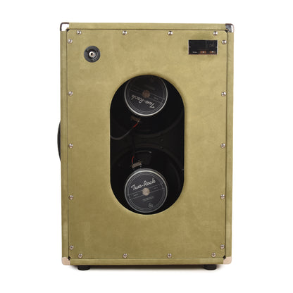 Two Rock 2x12 150w Vertical Cabinet w/Two-Rock 1265B Speaker Moss Suede w/ Beige Cloth Amps / Guitar Amps / Guitar Cabinets