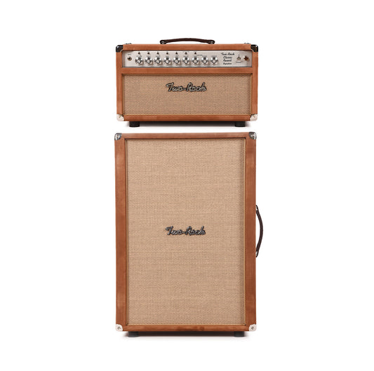 Two Rock Classic Reverb Signature 100/50W Head and 2x12 Vertical Cabinet Tobacco Suede w/ Cane Grill Cloth Bundle Amps / Guitar Amps / Guitar Combos