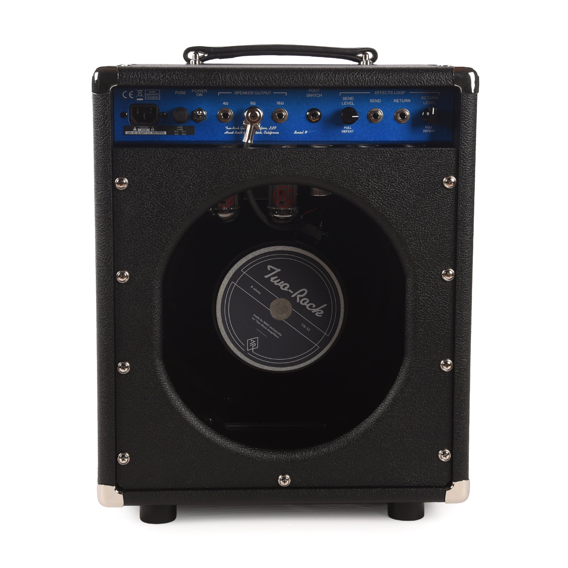 Two Rock Studio Overdrive 2-Channel Tube Amp Combo Black Bronco w/ Blue Smoke Cloth Amps / Guitar Amps / Guitar Combos
