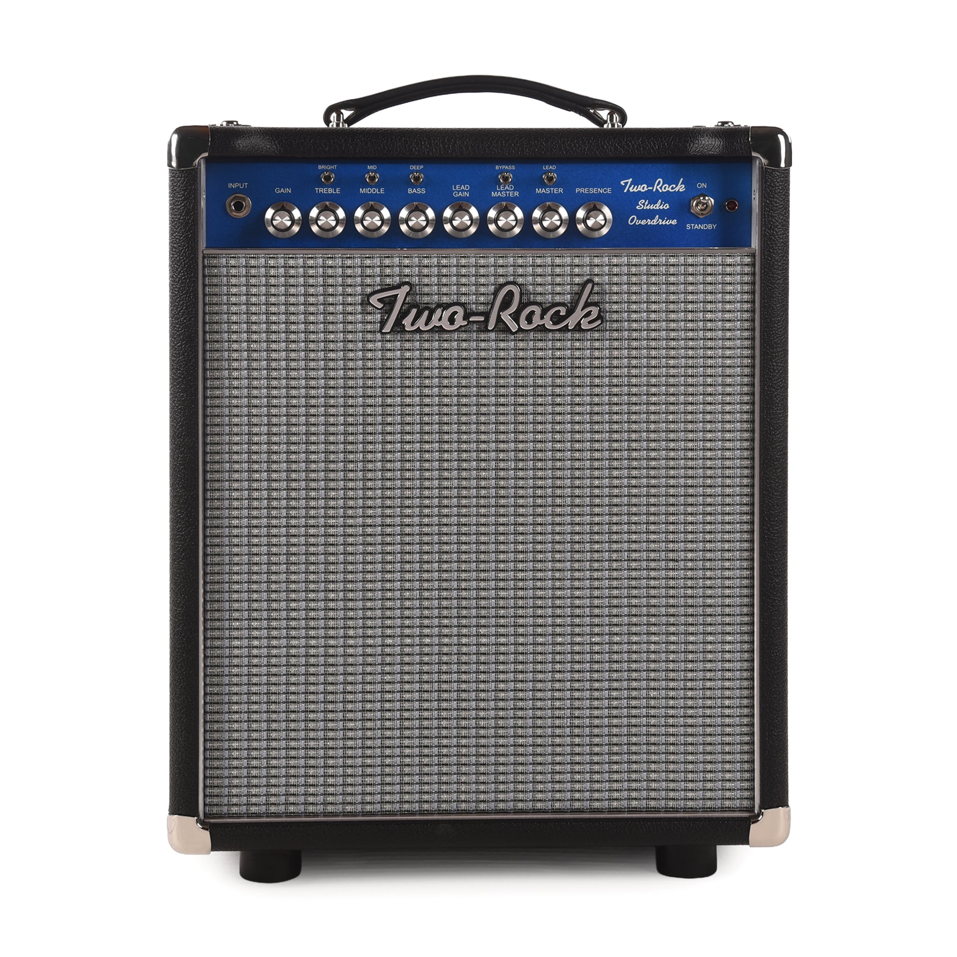 Two Rock Studio Overdrive 2-Channel Tube Amp Combo Black Bronco w/ Blue Smoke Cloth Amps / Guitar Amps / Guitar Combos