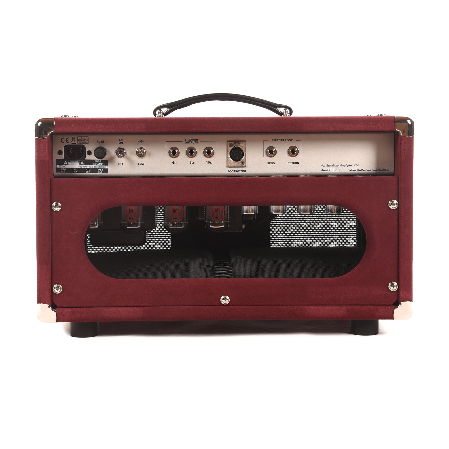 Two Rock Classic Reverb Signature 100/50W Head Burgundy Suede w/ Sparkle Matrix Grill Amps / Guitar Amps / Guitar Heads