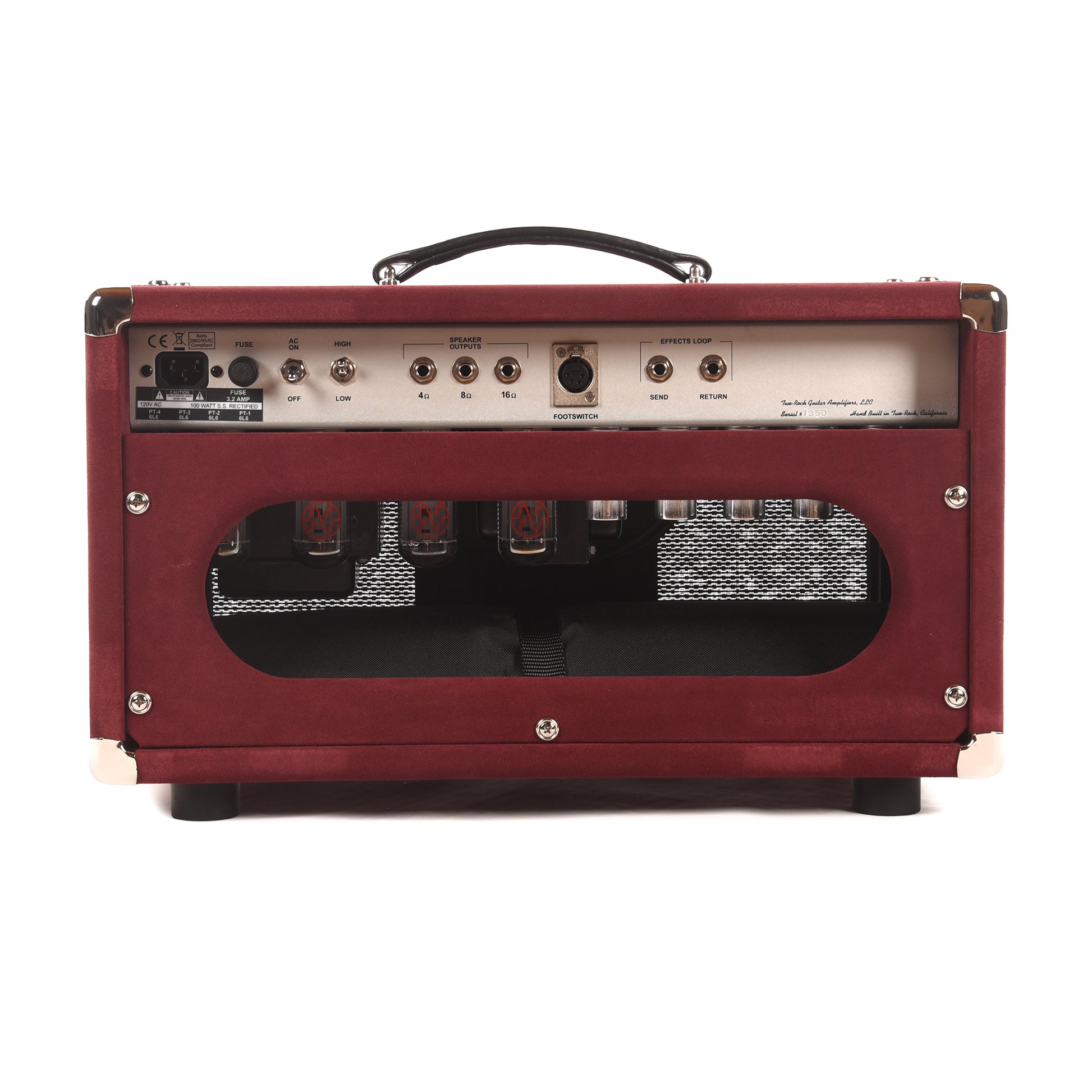 Two Rock Classic Reverb Signature 100/50W Head Burgundy Suede w/ Sparkle Matrix Grill Amps / Guitar Amps / Guitar Heads