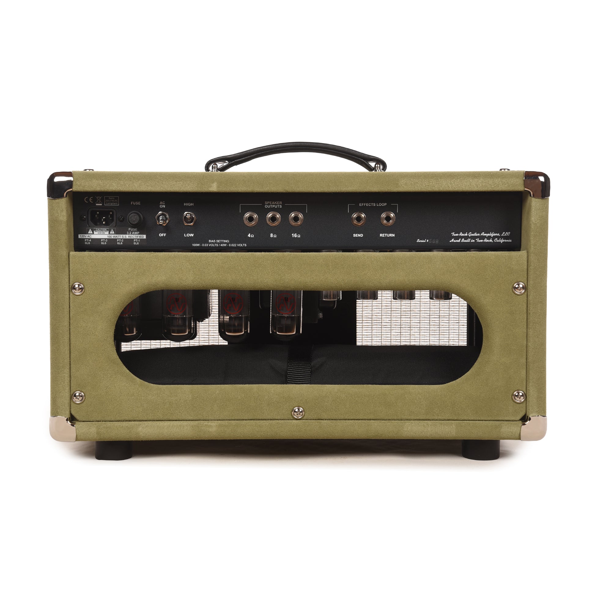 Two Rock Traditional Clean 100/50W Head Moss Suede w/ Vintage Beige Cloth Amps / Guitar Amps / Guitar Heads