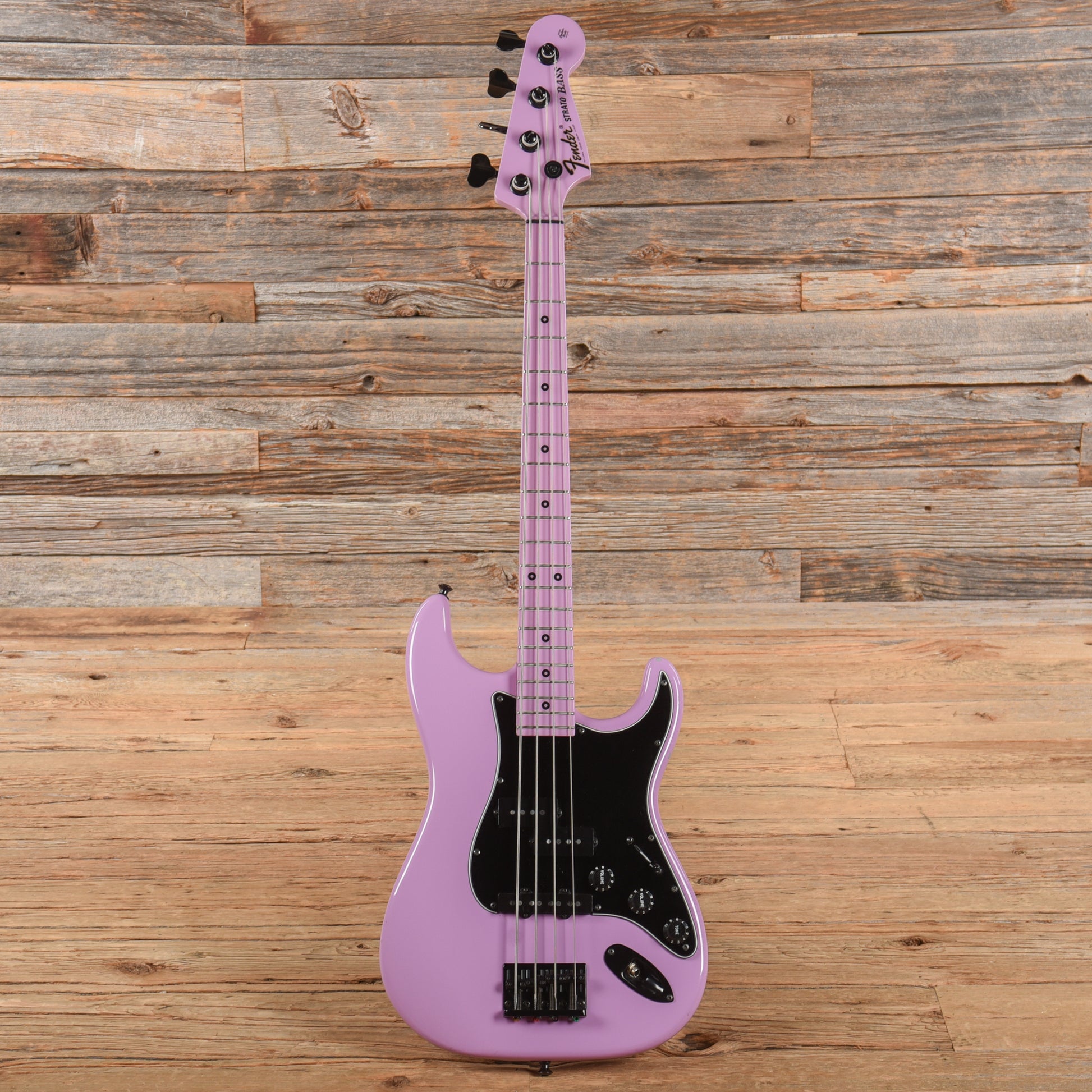 Unbranded "Strato-Bass" Lavender 1980s Bass Guitars / 4-String