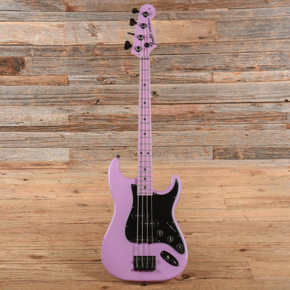 Unbranded "Strato-Bass" Lavender 1980s Bass Guitars / 4-String