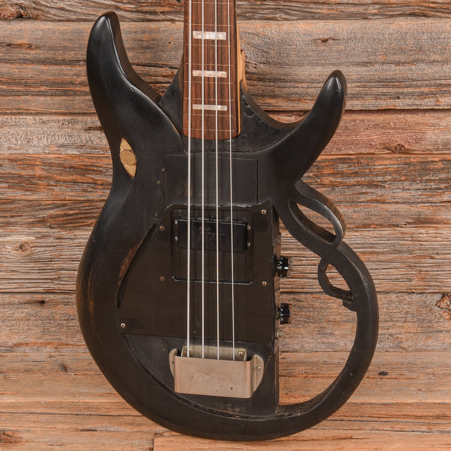 Unbranded Gibder Stash Master Fretless Bass Black 1970s Bass Guitars