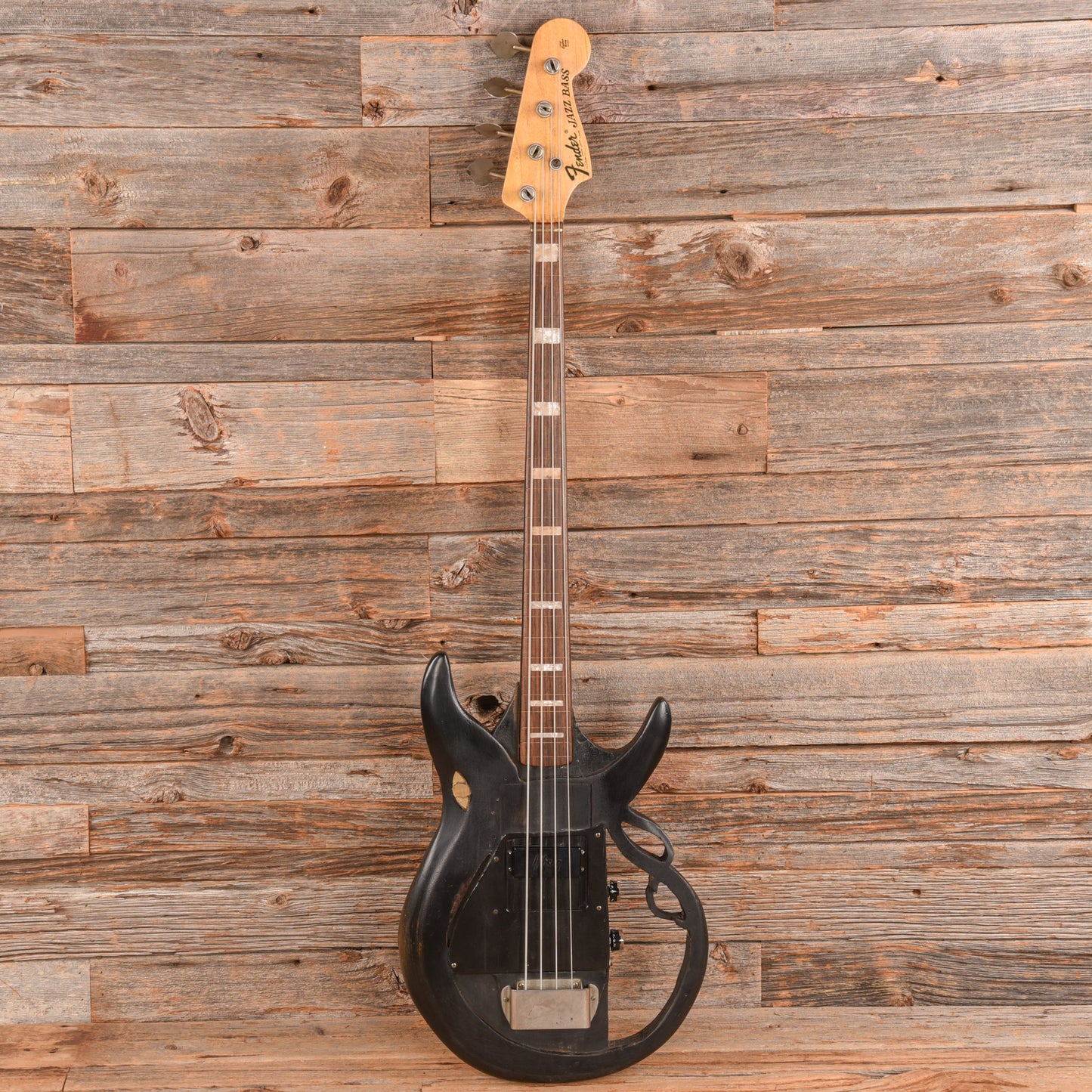 Unbranded Gibder Stash Master Fretless Bass Black 1970s Bass Guitars